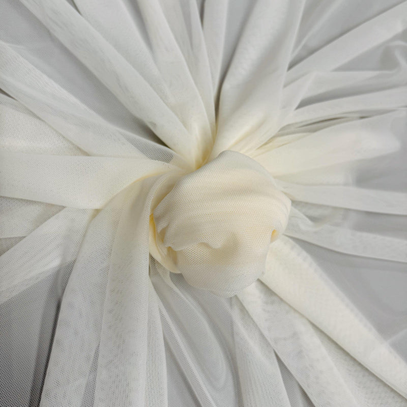 Dorothea CREAM Power Mesh Nylon Spandex Fabric by the Yard