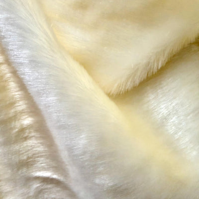 Zahra IVORY 0.75 Inch Short Pile Soft Faux Fur Fabric for Fursuit, Cosplay Costume, Photo Prop, Trim, Throw Pillow, Crafts - 10177