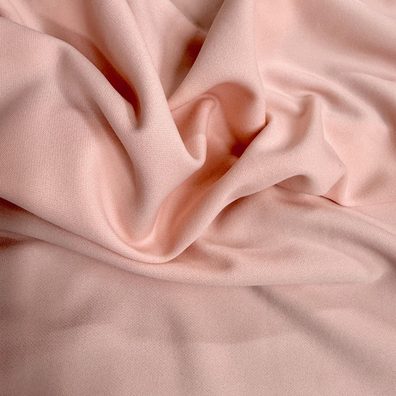 Evie BLUSH PEACH Polyester (Not Neoprene) Scuba Double Knit Fabric by the Yard - 10021