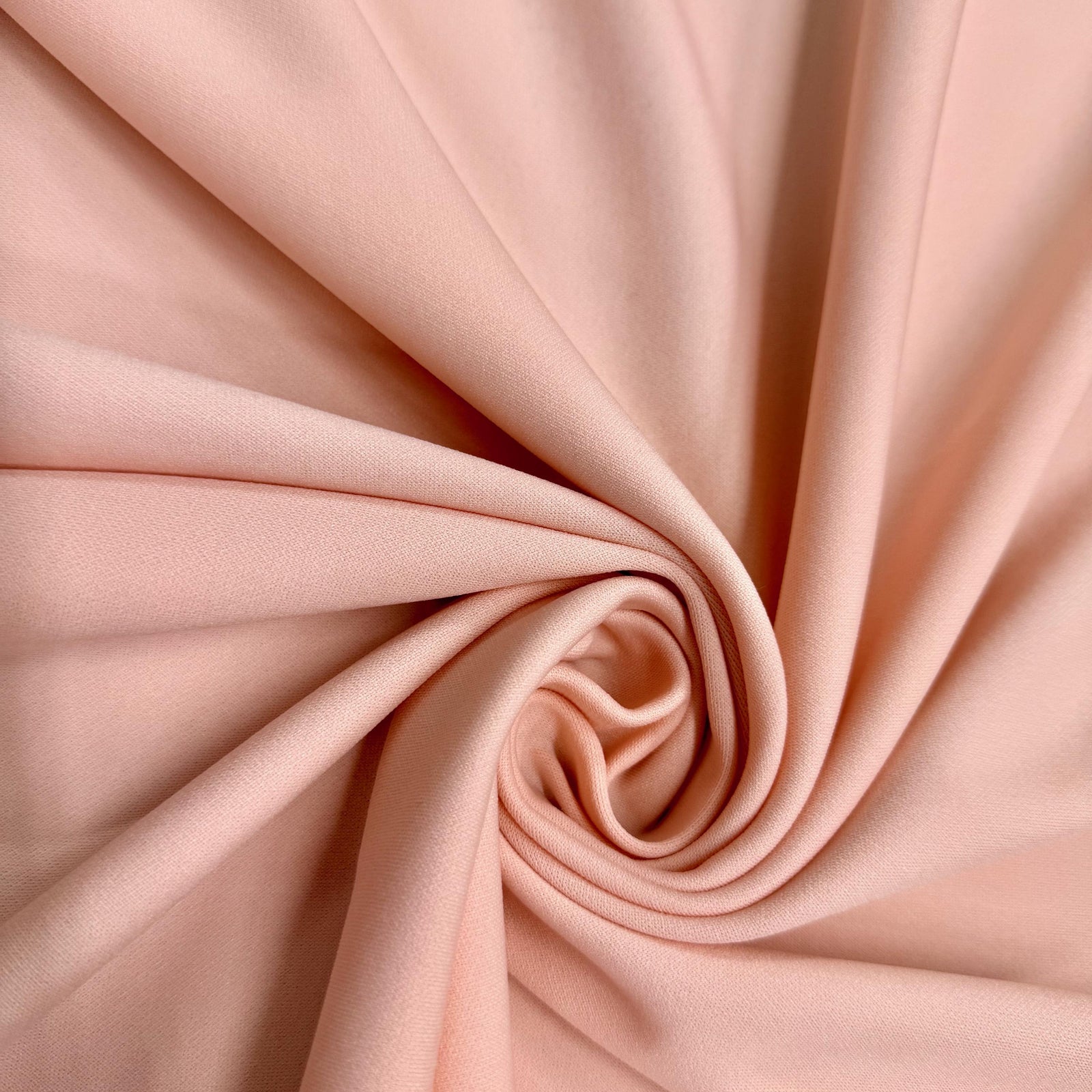 Evie BLUSH PEACH Polyester (Not Neoprene) Scuba Double Knit Fabric by the Yard - 10021