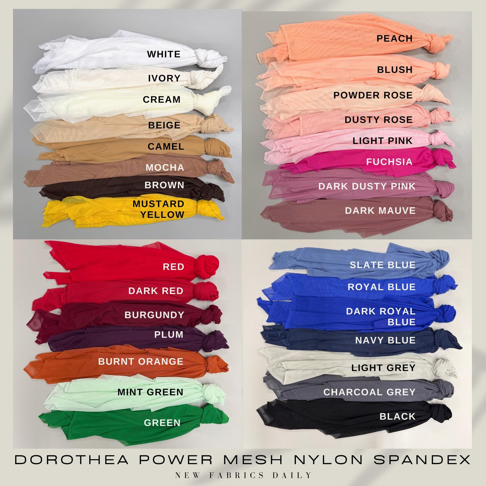 Dorothea POWER MESH Nylon Spandex Fabric by the Yard