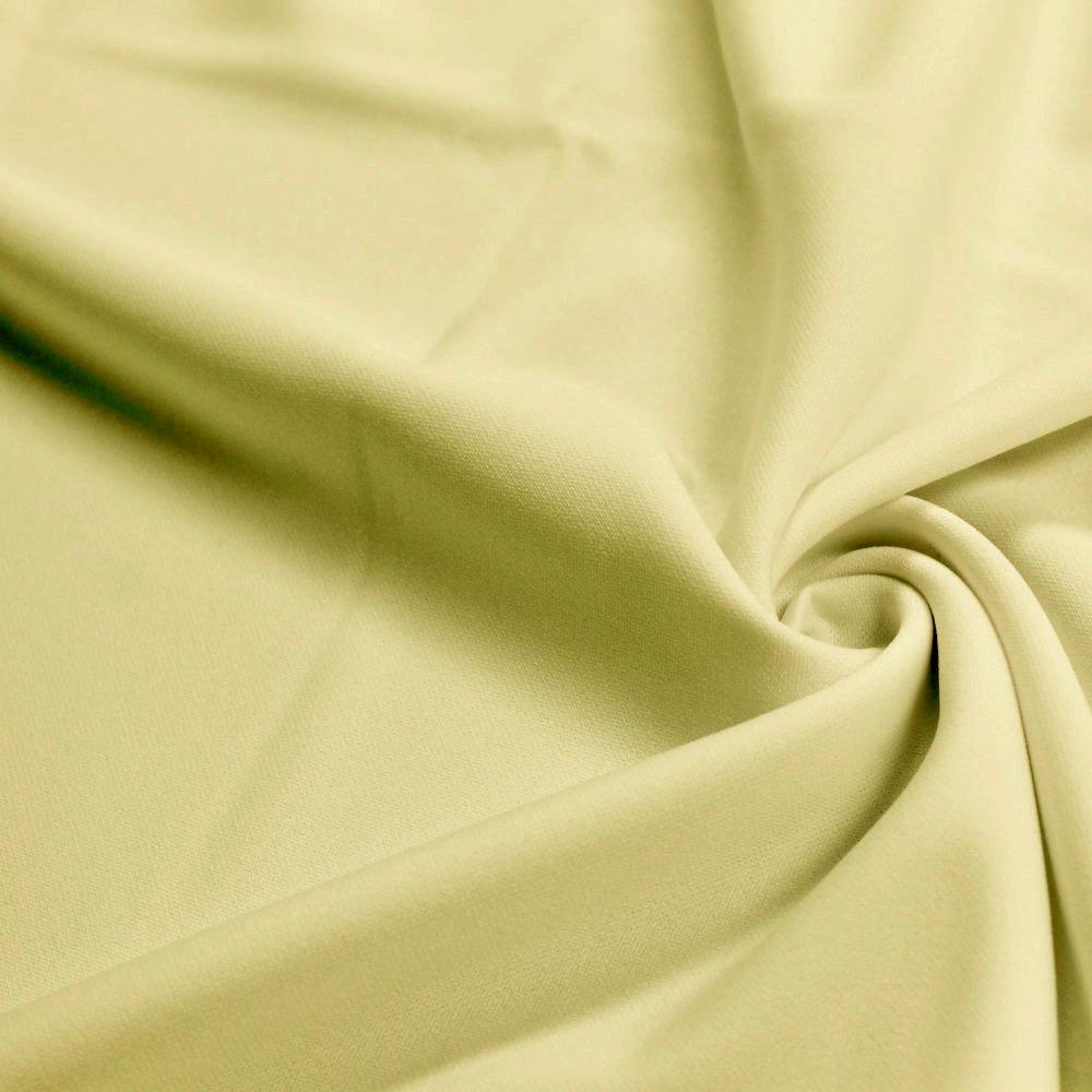 Evie PALE YELLOW Polyester (Not Neoprene) Scuba Double Knit Fabric by the Yard - 10021