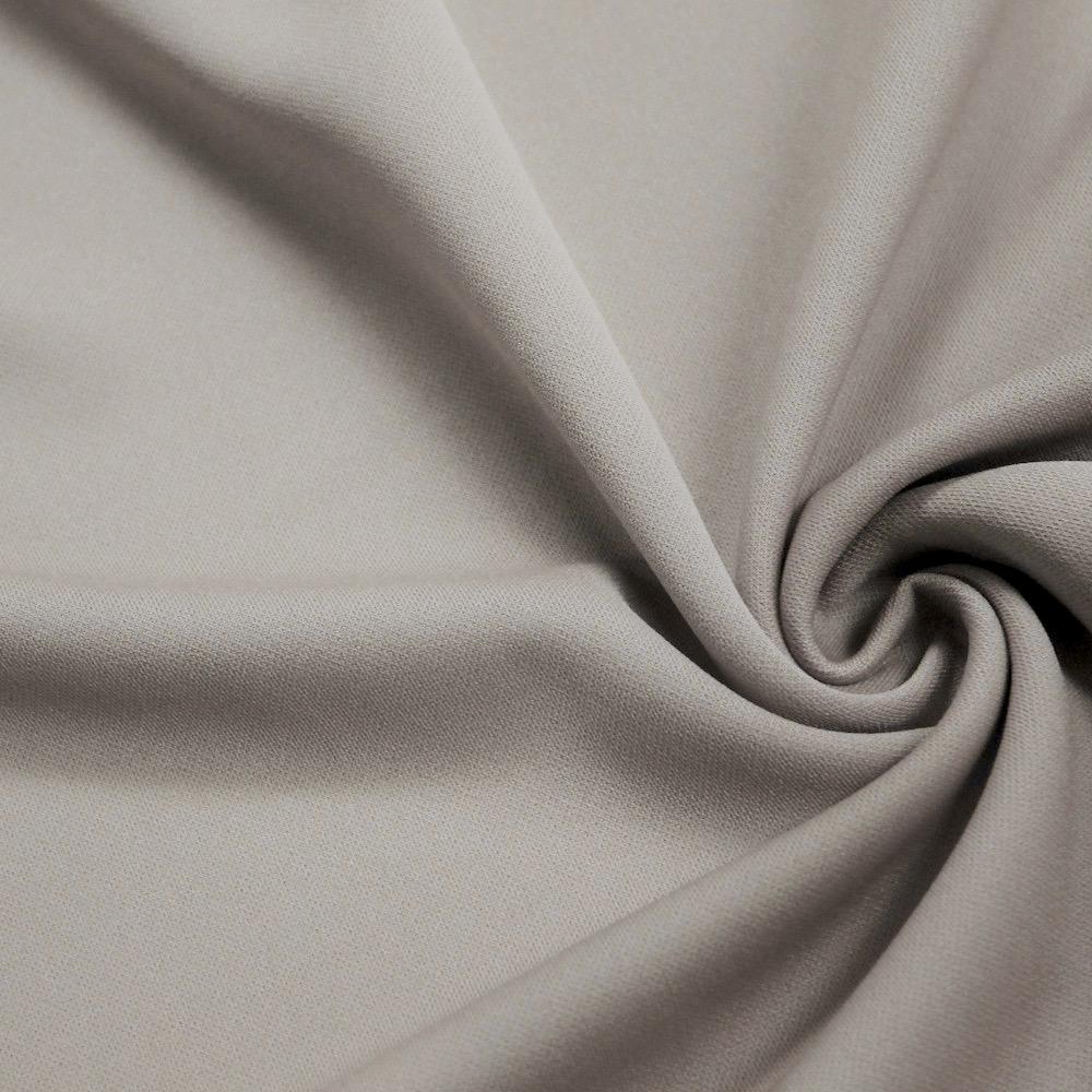 Evie LIGHT GREY Polyester (Not Neoprene) Scuba Double Knit Fabric by the Yard - 10021