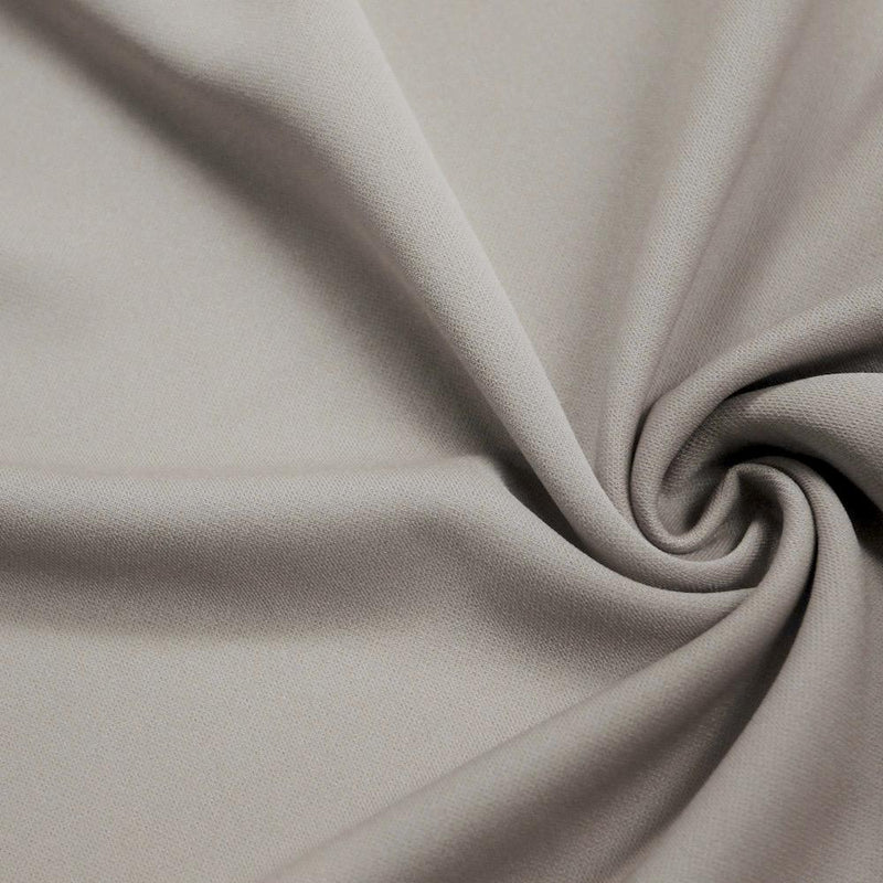 Evie LIGHT GREY Polyester (Not Neoprene) Scuba Double Knit Fabric by the Yard - 10021