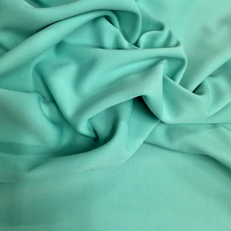 Evie AQUAMARINE Polyester (Not Neoprene) Scuba Double Knit Fabric by the Yard - 10021