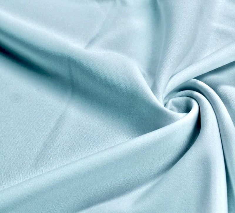Evie LIGHT BLUE Polyester (Not Neoprene) Scuba Double Knit Fabric by the Yard - 10021
