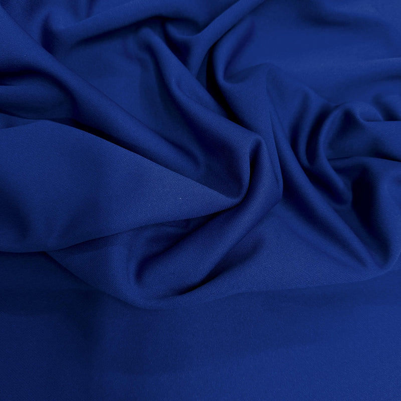 Evie ROYAL BLUE Polyester (Not Neoprene) Scuba Double Knit Fabric by the Yard - 10021