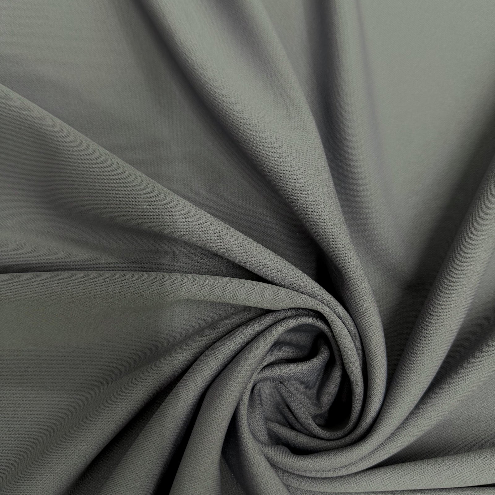 Evie GREY Polyester (Not Neoprene) Scuba Double Knit Fabric by the Yard - 10021
