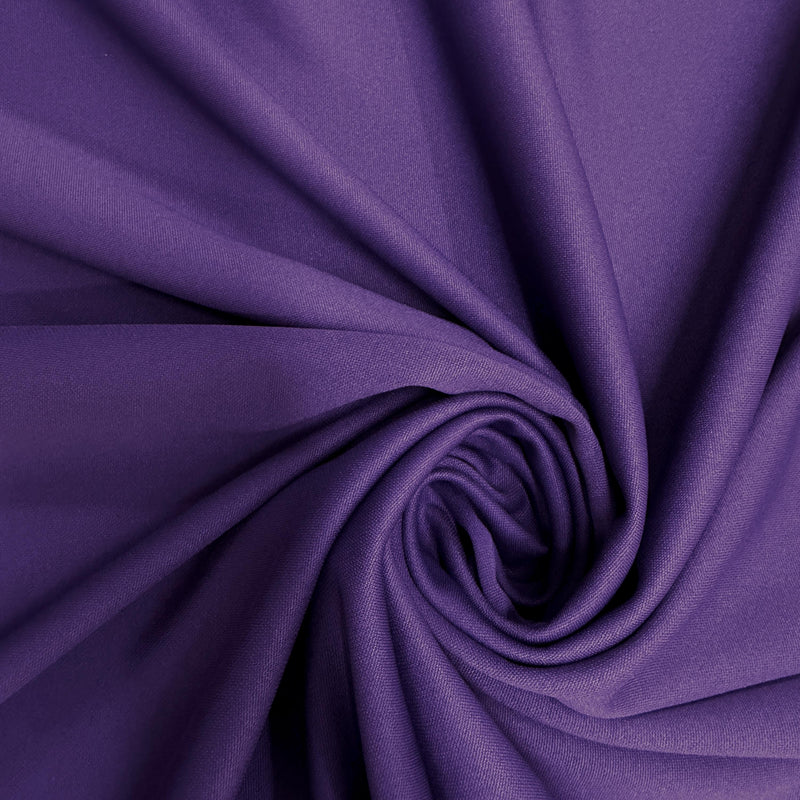 Evie PURPLE Polyester (Not Neoprene) Scuba Double Knit Fabric by the Yard - 10021