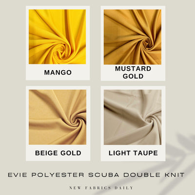 Evie Polyester (Not Neoprene) Scuba Double Knit Fabric by the Yard