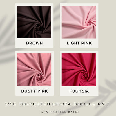 Evie Polyester (Not Neoprene) Scuba Double Knit Fabric by the Yard
