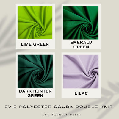 Evie Polyester (Not Neoprene) Scuba Double Knit Fabric by the Yard