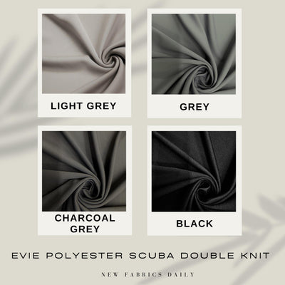 Evie Polyester (Not Neoprene) Scuba Double Knit Fabric by the Yard
