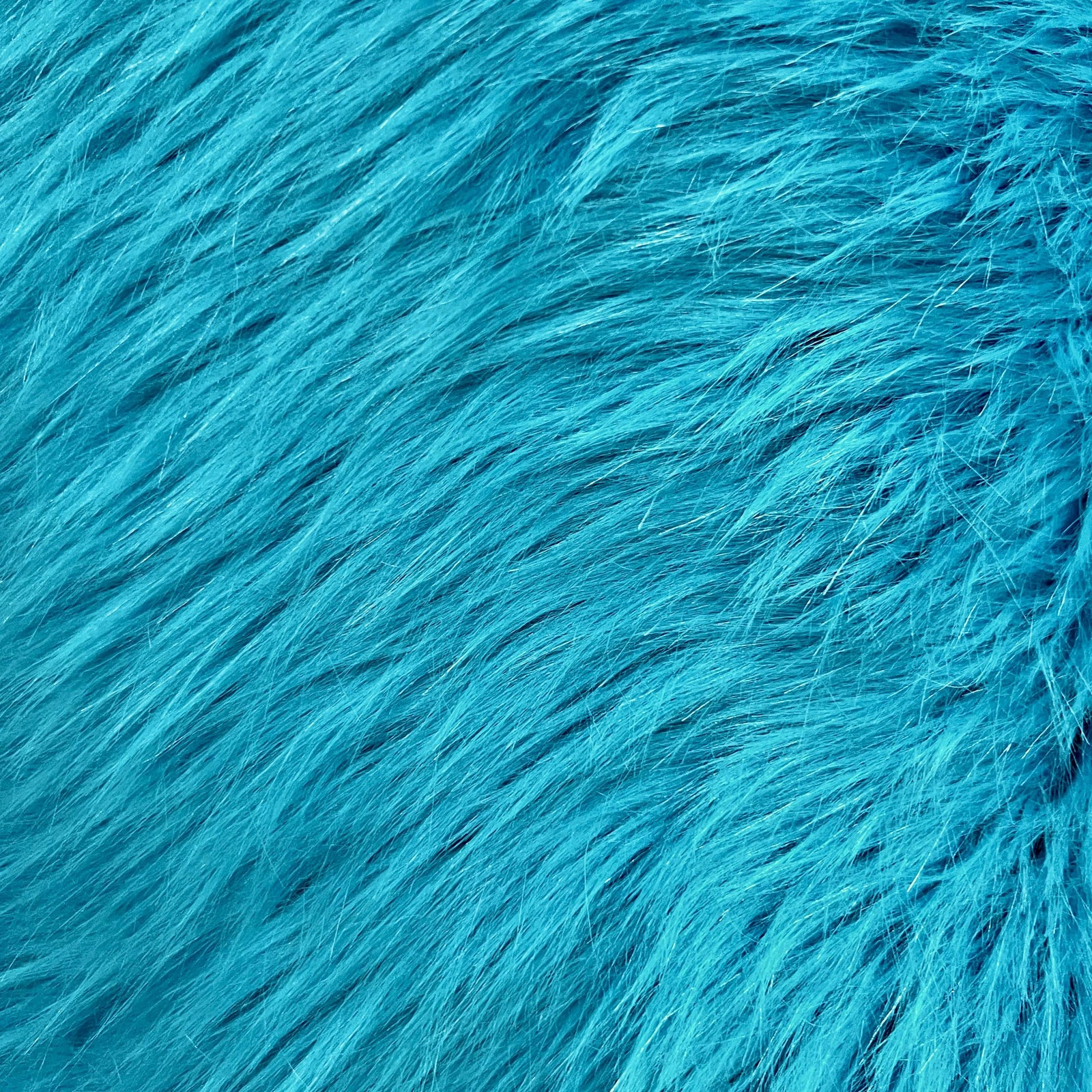 Eden TURQUOISE Shaggy Long Pile Soft Faux Fur Fabric for Fursuit, Cosplay Costume, Photo Prop, Trim, Throw Pillow, Crafts