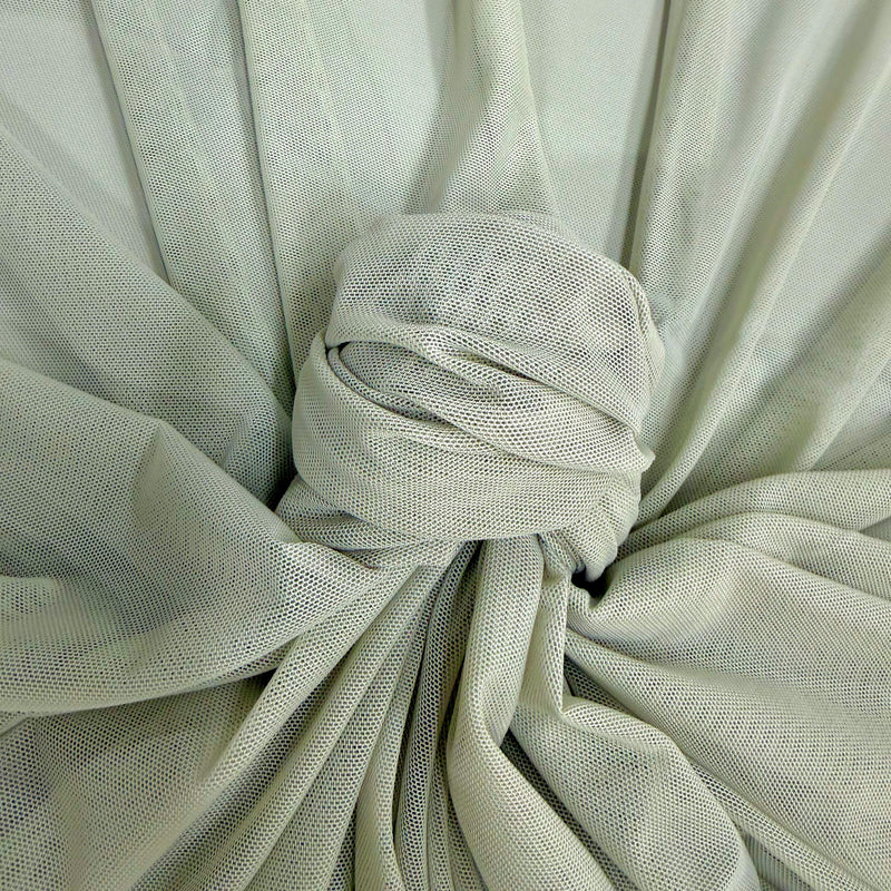 Dorothea LIGHT GREY Power Mesh Nylon Spandex Fabric by the Yard