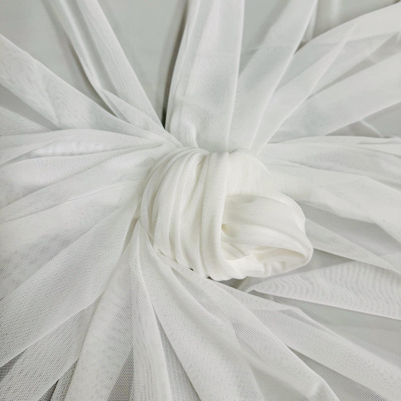 Dorothea WHITE Power Mesh Nylon Spandex Fabric by the Yard