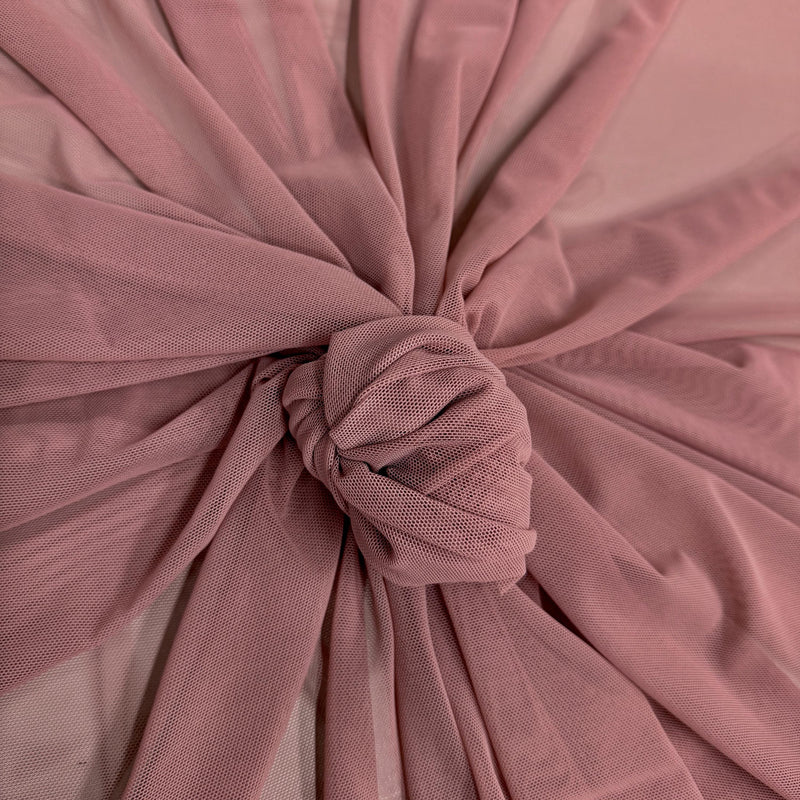 Dorothea DARK MAUVE Power Mesh Nylon Spandex Fabric by the Yard