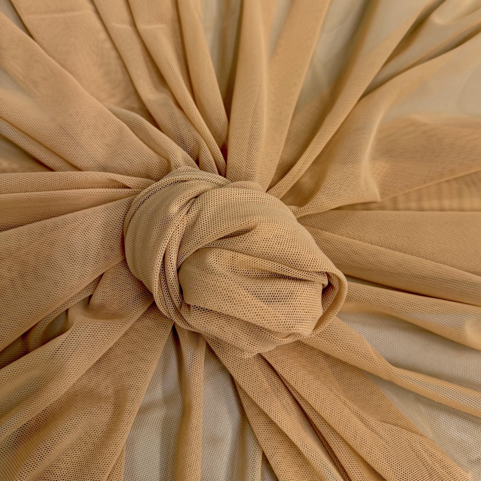 Dorothea CAMEL Power Mesh Nylon Spandex Fabric by the Yard