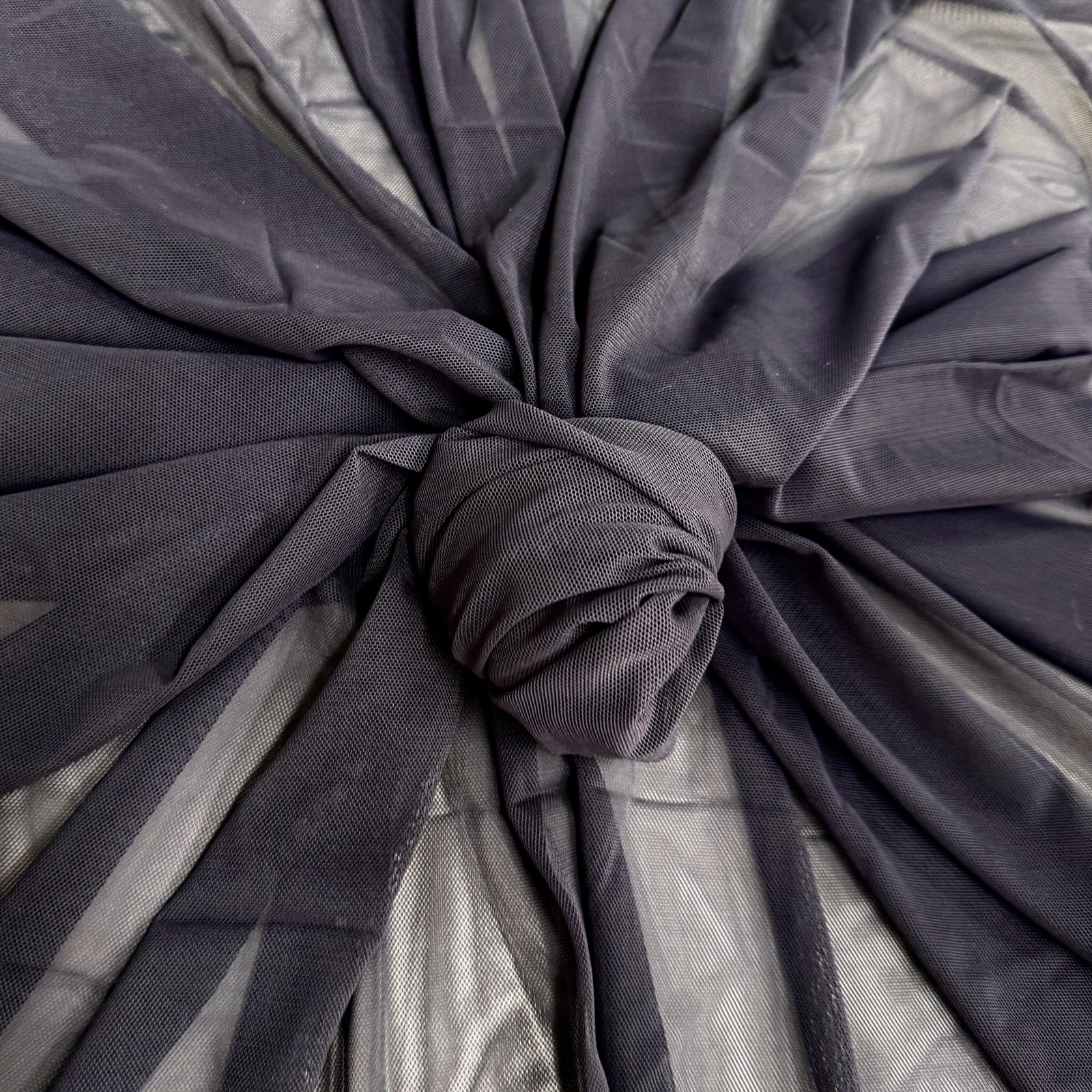 Dorothea CHARCOAL GREY Power Mesh Nylon Spandex Fabric by the Yard