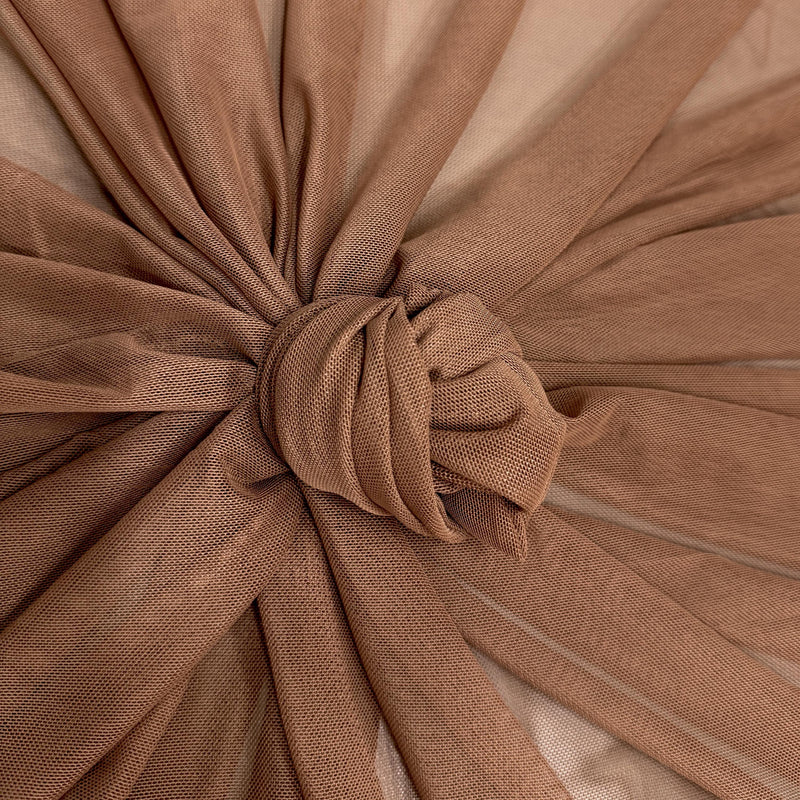 Dorothea MOCHA Power Mesh Nylon Spandex Fabric by the Yard