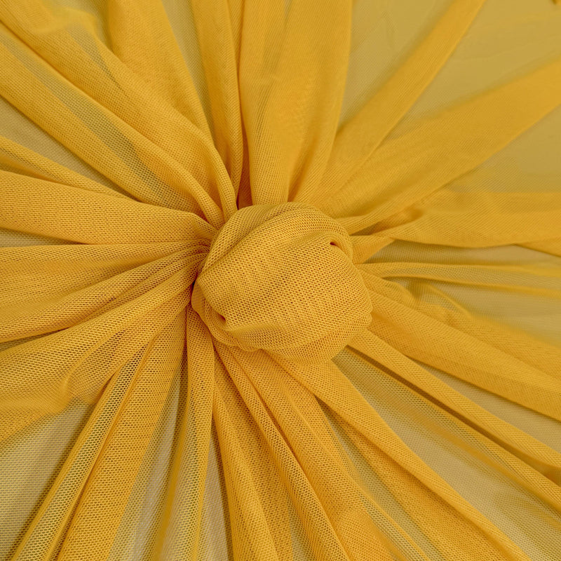 Dorothea MUSTARD YELLOW Power Mesh Nylon Spandex Fabric by the Yard