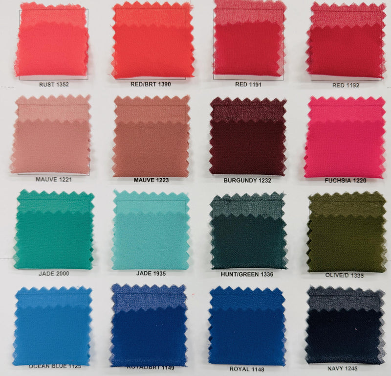 Felicity Polyester Crepe Chiffon Fabric by the Yard