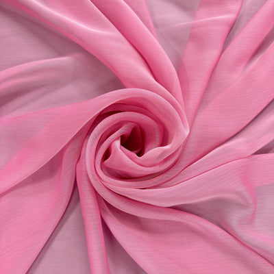 Jolene GERANIUM PINK Polyester Two-Tone Chiffon Fabric by the Yard - 10135