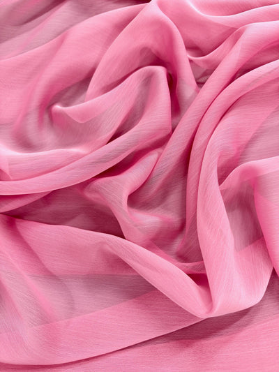 Jolene GERANIUM PINK Polyester Two-Tone Chiffon Fabric by the Yard - 10135