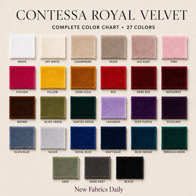 Contessa Plush Non-Stretch Velvet Fabric for Apparel, Costumes, Curtains, Chair/Throw Pillow Cover, Crafts
