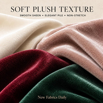Contessa Plush Non-Stretch Velvet Fabric for Apparel, Costumes, Curtains, Chair/Throw Pillow Cover, Crafts