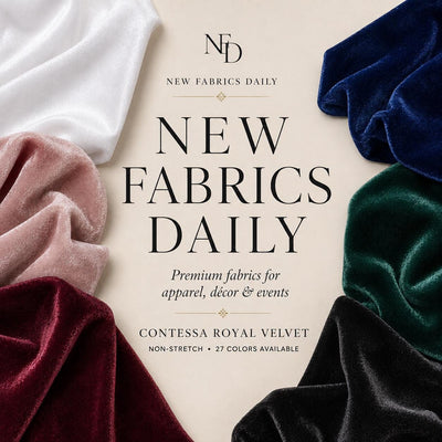 Contessa Plush Non-Stretch Velvet Fabric for Apparel, Costumes, Curtains, Chair/Throw Pillow Cover, Crafts