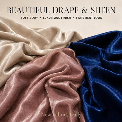 Contessa Plush Non-Stretch Velvet Fabric for Apparel, Costumes, Curtains, Chair/Throw Pillow Cover, Crafts