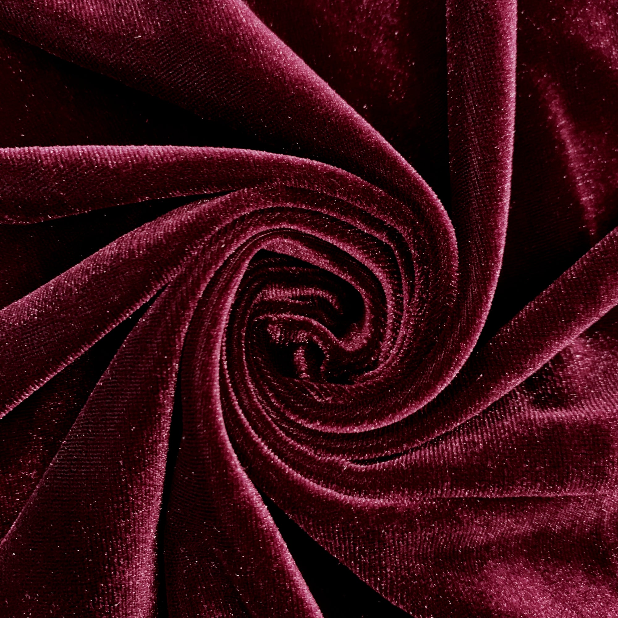 Princess BURGUNDY Polyester Stretch Velvet Fabric for Bows, Top Knots, Head Wraps, Scrunchies, Clothes, Costumes, Crafts