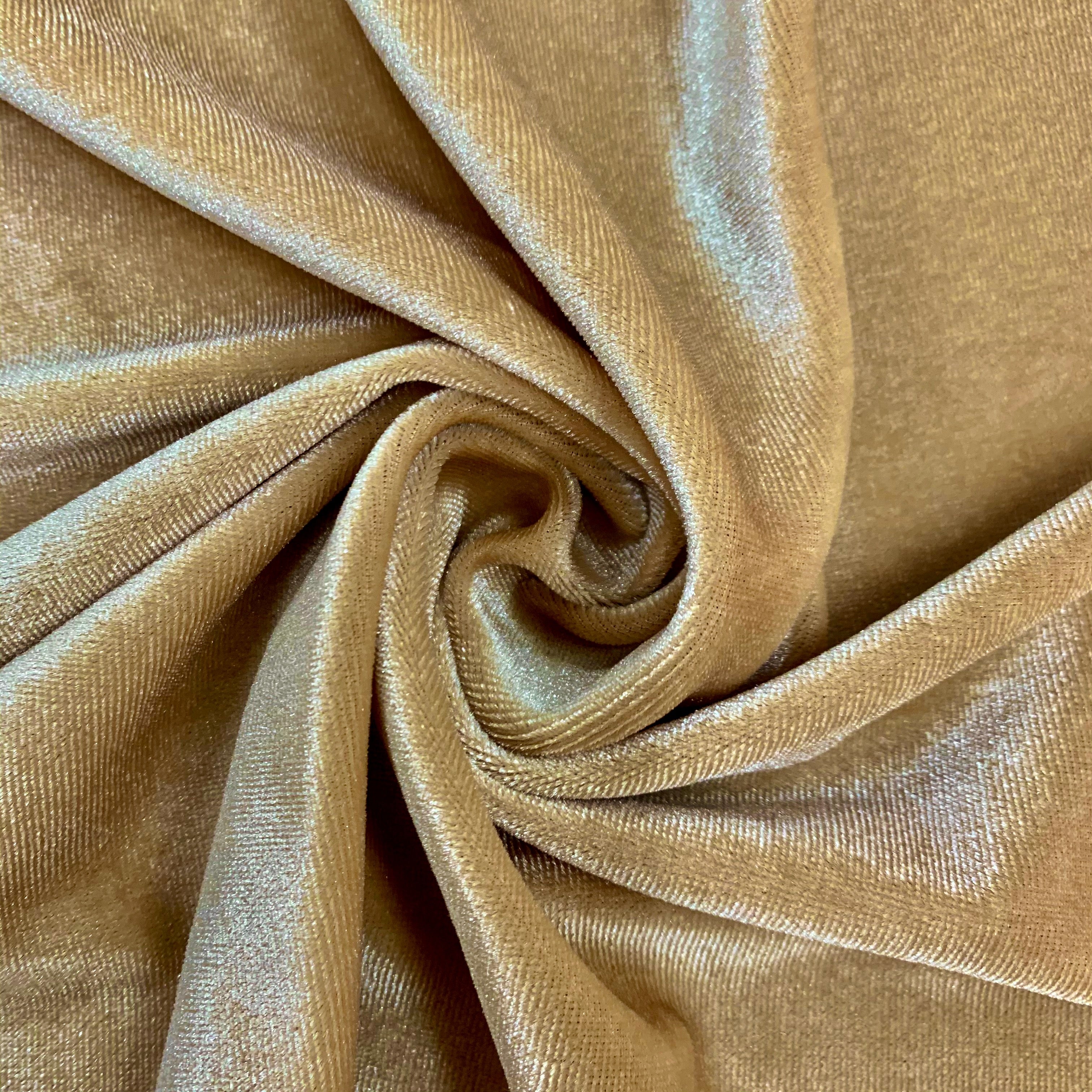 Stretch satin fabric champagne - Toptex