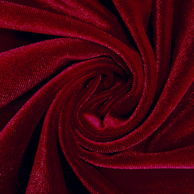 Princess CRANBERRY Polyester Stretch Velvet Fabric for Bows, Top Knots, Head Wraps, Scrunchies, Clothes, Costumes, Crafts
