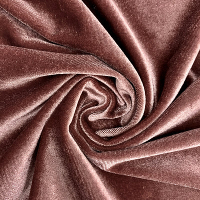 Princess DARK MAUVE ROSE Polyester Stretch Velvet Fabric for Bows, Top Knots, Head Wraps, Scrunchies, Clothes, Costumes, Crafts