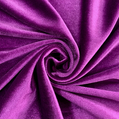 Princess DARK ORCHID Polyester Stretch Velvet Fabric for Bows, Top Knots, Head Wraps, Scrunchies, Clothes, Costumes, Crafts