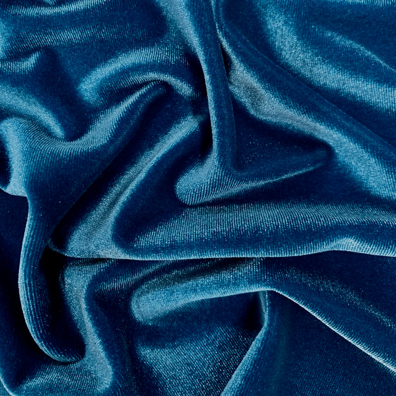 Princess DENIM BLUE Polyester Stretch Velvet Fabric for Bows, Top Knots, Head Wraps, Scrunchies, Clothes, Costumes, Crafts