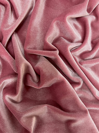 Princess DUSTY PINK-B Polyester Stretch Velvet Fabric for Bows, Top Knots, Head Wraps, Scrunchies, Clothes, Costumes, Crafts