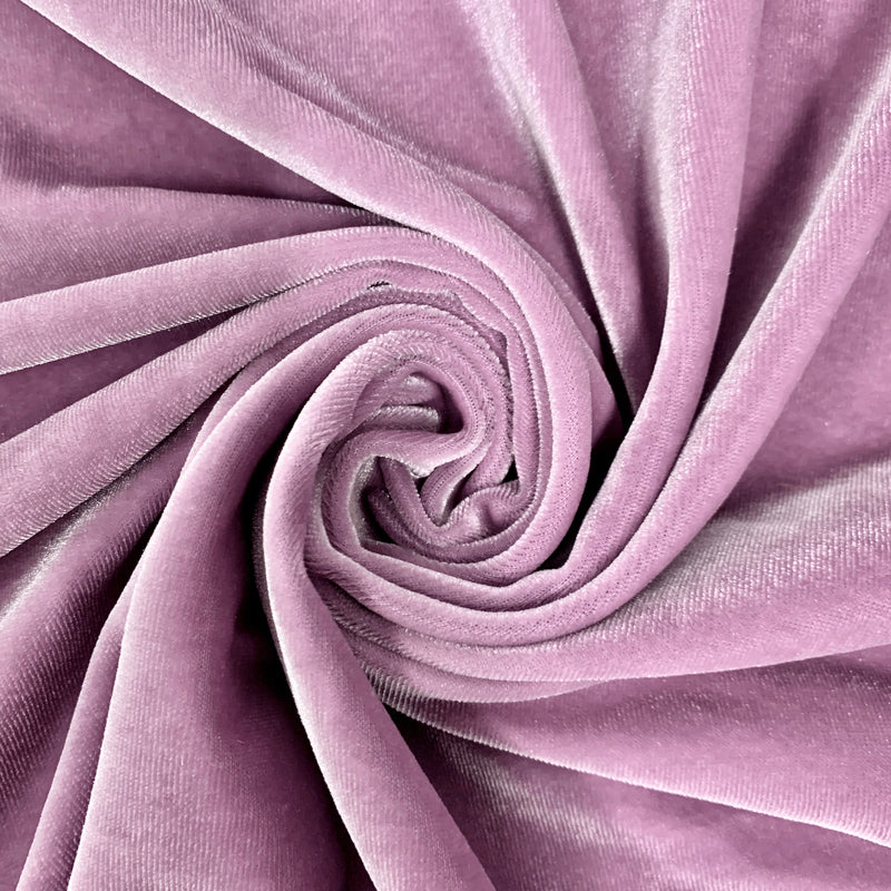 Princess LILAC Polyester Stretch Velvet Fabric for Bows, Top Knots, Head Wraps, Scrunchies, Clothes, Costumes, Crafts