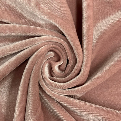 Princess OLD ROSE-B Polyester Stretch Velvet Fabric for Bows, Top Knots, Head Wraps, Scrunchies, Clothes, Costumes, Crafts