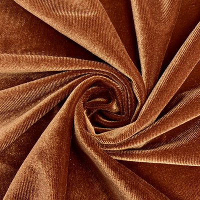 Princess RUST Polyester Stretch Velvet Fabric for Bows, Top Knots, Head Wraps, Scrunchies, Clothes, Costumes, Crafts