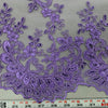 Melody LILAC Polyester Floral Embroidery with Sequins on Mesh Lace Fabric by the Yard for Gown, Wedding, Bridesmaid, Prom