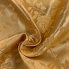 Kayla DARK GOLD Polyester Floral Jacquard Brocade Satin Fabric by the Yard