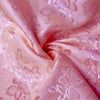 Kayla PINK Polyester Floral Jacquard Brocade Satin Fabric by the Yard