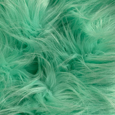 Eden MINT GREEN Shaggy Long Pile Soft Faux Fur Fabric for Fursuit, Cosplay Costume, Photo Prop, Trim, Throw Pillow, Crafts