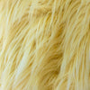 Eden PALE YELLOW Shaggy Long Pile Soft Faux Fur Fabric for Fursuit, Cosplay Costume, Photo Prop, Trim, Throw Pillow, Crafts