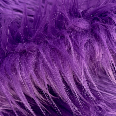 Eden PURPLE Shaggy Long Pile Soft Faux Fur Fabric for Fursuit, Cosplay Costume, Photo Prop, Trim, Throw Pillow, Crafts