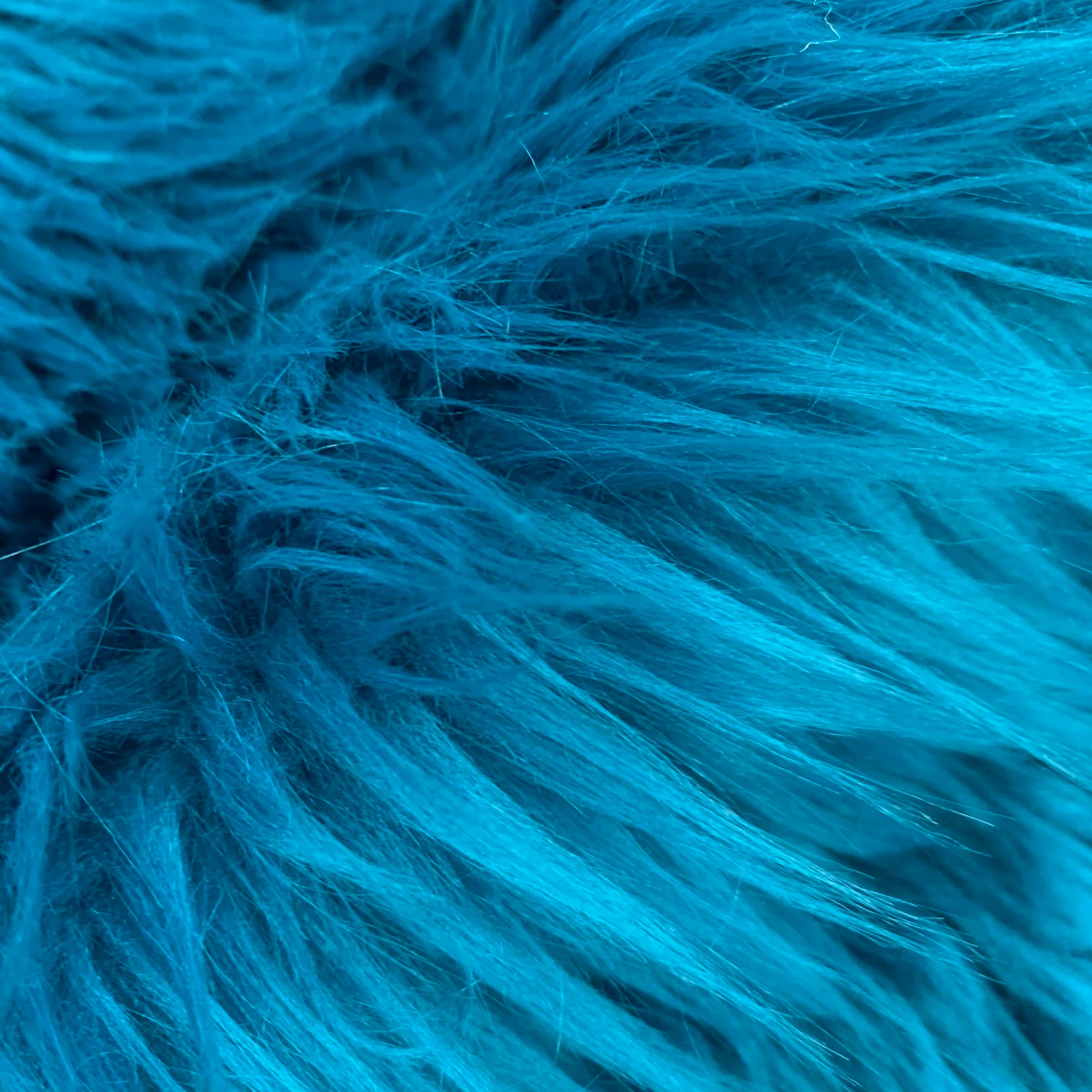 Eden TURQUOISE Shaggy Long Pile Soft Faux Fur Fabric for Fursuit, Cosplay Costume, Photo Prop, Trim, Throw Pillow, Crafts