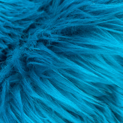 Eden TURQUOISE Shaggy Long Pile Soft Faux Fur Fabric for Fursuit, Cosplay Costume, Photo Prop, Trim, Throw Pillow, Crafts